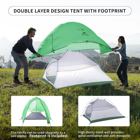 Naturehike Cloud Up 2 Person Camping Tent – Ultralight &amp; Waterproof Shelter