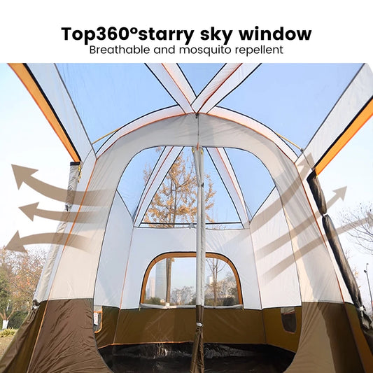 2025 Upgraded 4 Season Camping Tent – Ideal for 3-12 Person Family Adventures