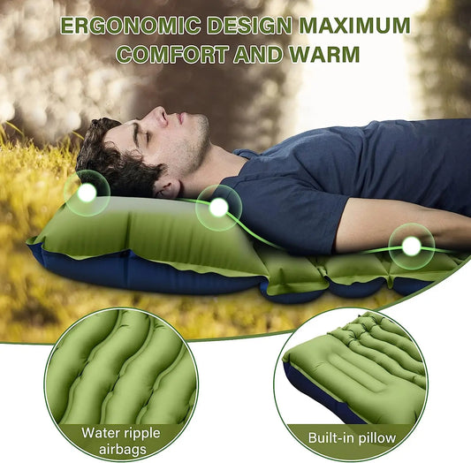 Outdoor Camping Super Thick 4-Inch Inflatable Sleeping Mat